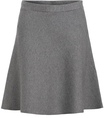 Objreynard Hw Short stickad kjol Noos, Medium grå melerad, XS
