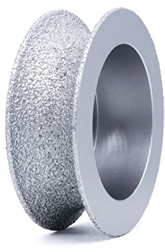 JINFEUGE Diamond Grinding Wheel Vacuum Brazed Full Bullnose Diamond Router Bit Profiling Wheel/25Mm