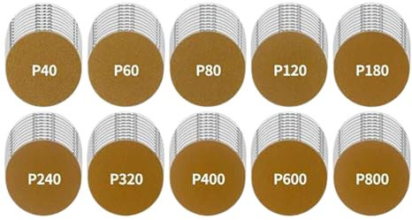 Taladro con accesorio para lijadora - Discos de papel de lija dorados, kit de pulido con accesorio para esmerilar 107 | Almohadillas de lijado para taladros, accesorio de taladro lijador para taladros