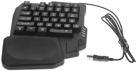 SHINEOFI Clavier de Jeu Mécanique Rétroéclairé 35 Touches Azerty pour Gamers, Design Compact, Usage Maison et Chambre, Tactile Précis, Éclairage LED Multicolore, Solide et Confortable