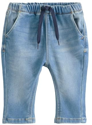 NEXT Supermjuka stretchjeans utan stängning, Mid Wash denim, 18-24 mesi