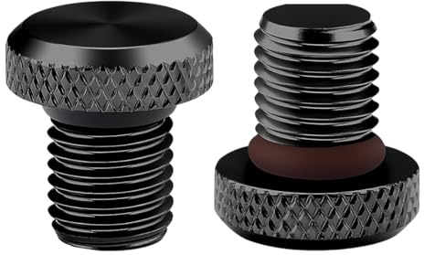 AYVRUOP 2 x Tapas de Espejos,M10 CNC Aluminio 2 piezas Tapa Ciega,Cubierta de Retrovisores Tapas de espejo de motocicleta en sentido horario,Accesorios Moto