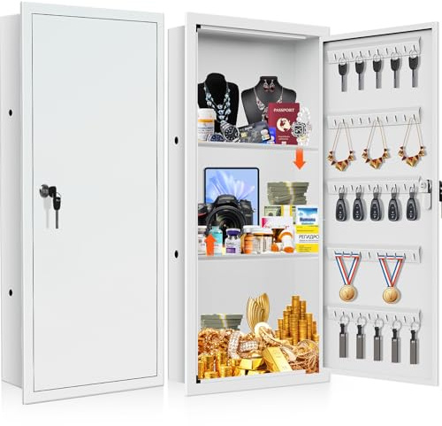29.53 Tall White Wall Safes Between 16 Studs | 33% Larger Capacity & Lock