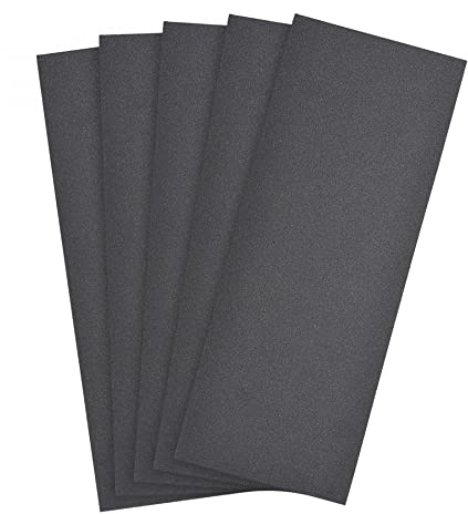 sourcing map 500 Grits Sanding Sheets 9-inch x 3.6-inch Wet Dry Silicon Carbide Sandpaper for Wood Furniture Metal Polishing 5pcs