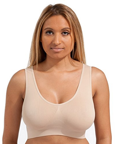 Marielle 4 Pack Comfort Bras Double Layer Material Ultimate Women Seamless Bralettes Sizes S-5XL