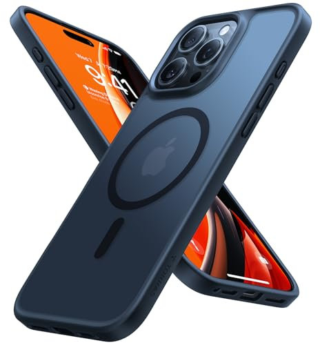 TORRAS Guardian-Mag für iPhone 16 Pro Hülle für MagSafe Nr.1 Schutzkraft und Magnetkraft Handyhülle iPhone 16 Pro Case Stoßfest Kratzfest Hülle iPhone 16 Pro Cover Angenehme Haptik Matt Schwarz