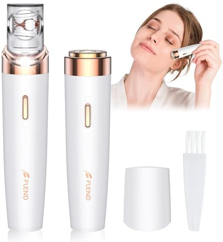 Epilator for Women,2-in-1 Facial Hair Remover,Womens Electric Shaver with LED Light,2 Replacement Heads,USB Rechargeable Electric Hair Removal,Removal for Women Legs/Face/Bikini/Arms Smooth Epilator
