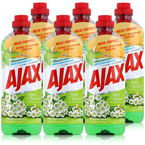AJAX AllesreinigerFrühling Blumen - 6er Pack (6 x 1000 ml)