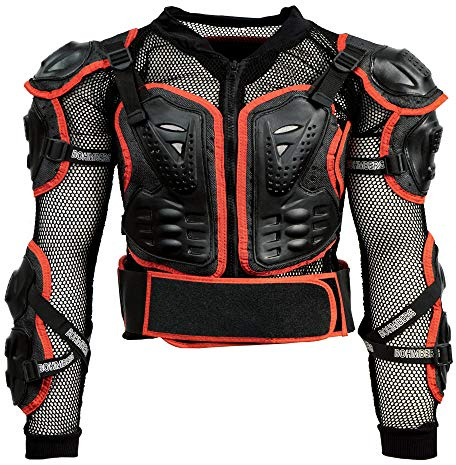 Bohmberg Chaqueta Protectora Moto Hombre Body Protector Seguridad protección Pecho Espalda y Hombros Camisa Protectora Motocicleta Ligera Transpirable para conducción Segura