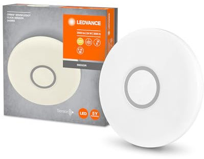 LEDVANCE LED Wand- und Deckenleuchte, Leuchte in Glitzeroptik für Innen mit Bewegungsmelder, Warmweiß (3000K), Betriebsarten per Klick änderbar, 340mm Durchmesser, ORBIS SPARKLE DOT CLICK SENSOR