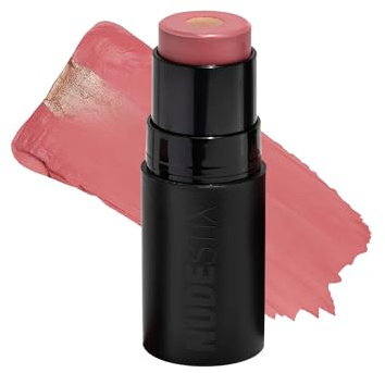 Nudestix Nudies Matte + Glow Core – Dual-Core Cream Blush Stick with Matte Color & Radiant Glow Balm for Cheeks, Eyes & Lips | With Ceramides, Peptides & Vitamin E | Pink Ice
