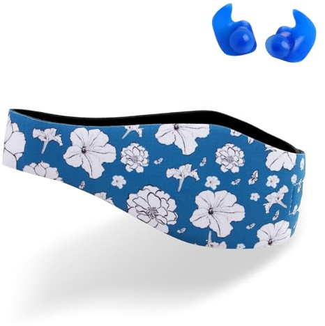Waterproof Swimming Headband for Babies, Toddlers, Kids, Adults - Designed for Swimmer's Ears - Elastic Swim Hair Guard & Ear Guard - Keep Water Out, Hold Earplugs in Band