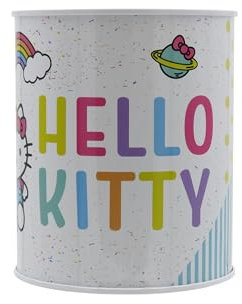CyP Brands- Hello Kitty, Sanrio, Tirelire, Monnaie, Argent, Argent, Produit Officiel, Multicolore, Estandar