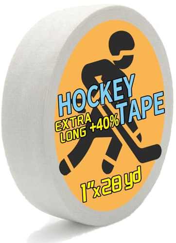 Magsaddle Hockey Tape, Multipurpose Cloth Tape Grip Tape for Lacrosse Stick, Baseball & Softball Bats, Rackets, Pullup Bars, Gardening Tools, Gym, Sports Handle (White)