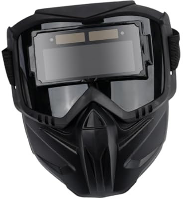 Oshhni True Color Auto Darkening Welding Goggles Welder Mask Face Shield Dustproof Protective Equipment