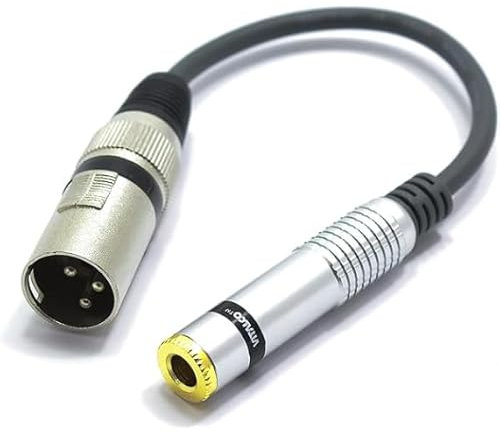 EuAcesry XLR auf Kabel 6,3mm, Mikrofonkabel XLR männlich Kabel auf Klinke 6,3 mm Stereo Weiblich Adapter Stecker für Mikrofon auf Klinke 6.3 TRS Audio Recorder, Verstärker 0,3 m