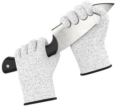 STONE REEF Guanti antitaglio taglia M – livello 5 protezione alimentare, certificazione EN 388, guanti antitaglio per cucina, giardino, artigianato, macellaio e lavori all'aperto