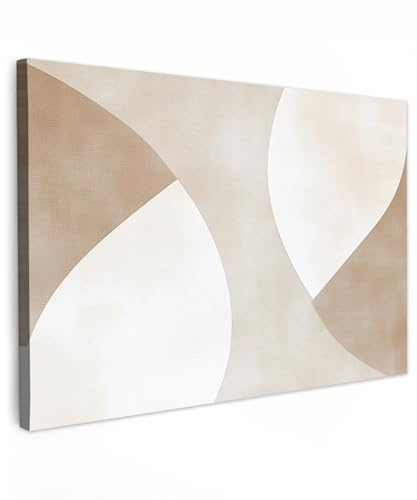 MuchoWow© Cuadros Decoracion Salon Modernos 90x60 cm Dormitorios Cuadro Decorativos de Salon Lienzos Decorativo Decoración Modernos Cabecero Cama Marrón - Japandi - Abstracto