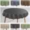 laro Rund 140 cm Wachstuchtischdecke Tischdecke Abwaschbar PVC Leinenoptik, Muster:Leinenoptik Dunkelgrau Rund 140cm, Größe:Rund 140cm
