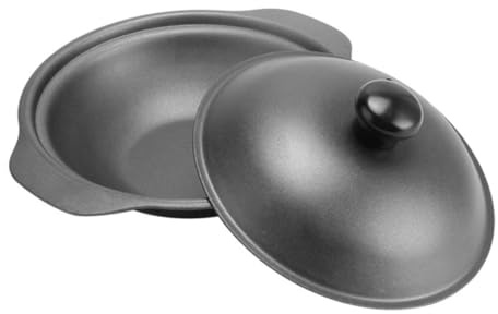 TOYANDONA Olla De Hierro Fundido 18 Cm Con Tapa Esmaltada Sin Recubrimiento, Cazuela Para Arroz y Pollo Estofado, Resistencia Ácidos y Álcalis, Ahorro Energético, Para Cocina Doméstica