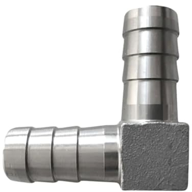 FGNIWAAE Codo Pagoda en L de 90° de Acero Inoxidable 304, Conector de Manguera de 6-40 mm for Agua y Gas.(15mm)