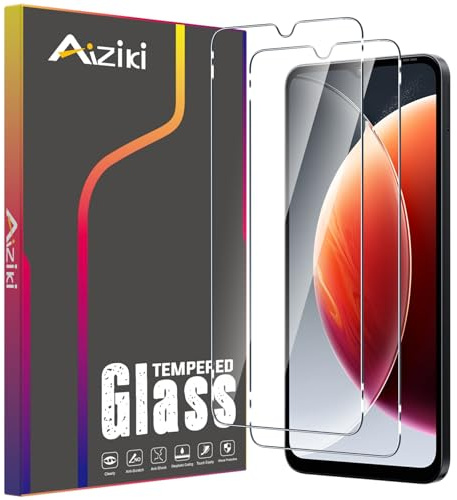 Aiziki [2 stycken härdat glas för Blackview Wave 7C, HD klar, anti-repor, fingeravtrycksskydd, hårdhet 9H heltäckande skärmskydd med Blackview Wave 7C