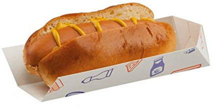 MBB Supa Snax - Disposable Open End Tray Box Sleeves 7 / Hot Dog Baguettes Corn Cob (200 Open End Trays)