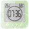 ALLOMN Badezimmer Uhr, LCD Digital Dusche Wecker Wasserdichte Berührungssteuerung ℃ / ℉ Temperatur Luftfeuchtigkeit, Countdown Timer, 3 Montagemethoden, Batterieleistung (Grün)