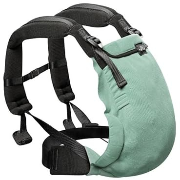 Néobulle - Mochila Evolutiva Portabebés | My Néo | Adaptable con Tejido 3D Ligero y Transpirable de Poliamida 100% Reciclado Tela de Fular | Hasta los 12 Meses | Color Vert