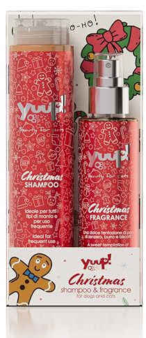 YUUP! – Christmas Duo | Champú y Fragancia navideña con Aroma a Pan de Jengibre, Mantequilla y Galletas, Kit para Perros y Gatos