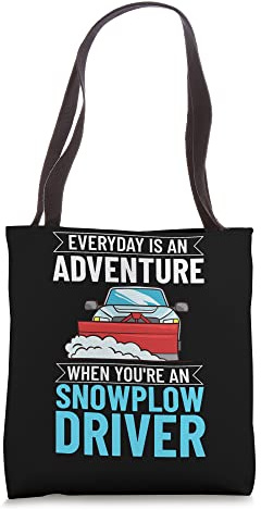 Snow Plow Tractor Machine Truck Shovel Driver Snowplough Tote Bag