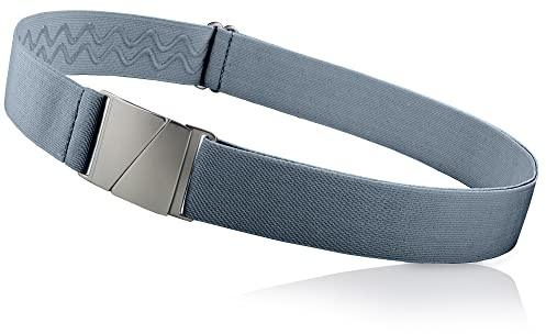 ONE-BELT No Show Invisible Elastic Belts for Women & Men 1.5 adjustable Non Slip Fits waist upto 50 Inch. Designed in USA. (Dark Grey, S - 3XL)