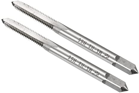 CoCud Rosca Fresado Machos, Métrico M5 x 0.8 Rosca H2, Alta Velocidad Acero Máquina 3 Rectas Flautas Tornillo Roscado Herramienta - (Aplicaciones: para Roscado Perforación Máquina), 2uds