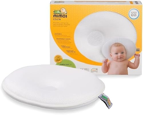 MIMOS® Cojín para bebés | Ayuda a prevenir y Tratar la plagiocefalia | Producto Transpirable y Esponjoso | No Incluye Funda | Disponible en 4 Tallas (XS)