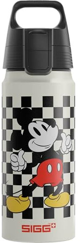SIGG - Alu Trinkflasche Kinder - WMB ONE Stitch Disney - Kohlensäuregeeignet - Auslaufsicher - Federleicht - BPA-frei - Klimaneutral Zertifiziert - Sport & Schule - Pink- 0,6L