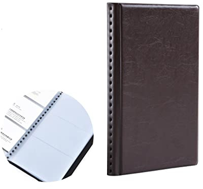 Étui pour Cartes de Visite Livre de cartes de visite livre de cartes de visite grande capacité porte-cartes de visite Portable Transparent for stocker des cartes de visite Porte-cartes de Visite(A)
