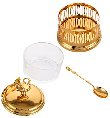 Cabilock Tarro De Vidrio Para Almacenar Sal y Azúcar Diseño Moderno y Elegante 1pc