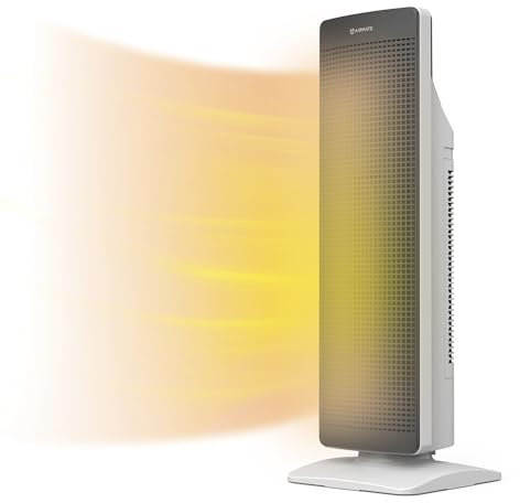 Chauffage d'appoint de Grande Pièce de 65cm, Radiateur Electrique de 2000W, Chauffage Soufflant en Céramique PTC économique et économe en énergie,Chauffage Electrique,Intérieur (Noir)