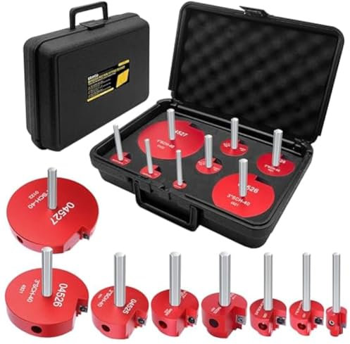 Fozriybefy Kit D'Alésoir de Tuyau en PVC 8 Pièces, Économiseur de Raccord en PVC, Économiseur de Douille en PVC, Adapté à un Outil D'Alésoir de Tuyau en PVC de Foret Standard de 1/2 Pouce Facile à Uti