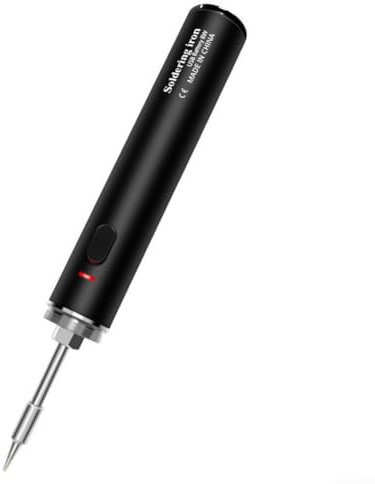 MeevrgR Portable USB Soldering Iron - 5V Adjustable Temperature Welding Tool with 60 Min Runtime - Compact & Rechargeable for Electronics, DIY, Outdoor Use