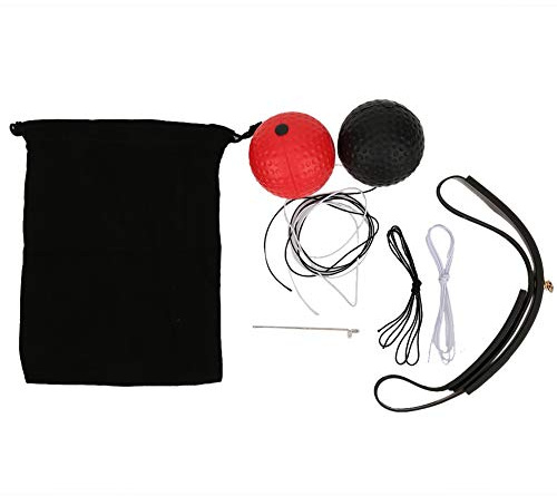 ANKROYU Set di Palline da Allenamento per Boxe, Fascia Regolabile, Allenatore di Reazione alla velocità, per Allenamento Fitness, casa, Ufficio, Palla in gommapiuma PU, attrezzatur