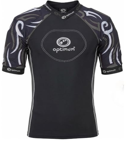 Optimum Razor Rugby Shoulder Pads, World Rugby Approved Protective Top | 5-Pad EVA Protection - Shoulders, Sternum & Biceps Lightweight Lycra Construction Breathable Compression Fit