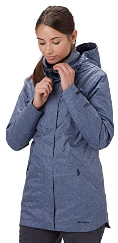 Peter Storm Women's Mistral Long Jacket with Adjustable Rollaway Hood & 3 Zipped Pockets, Waterproof & Breathable Longline Raincoat (UK, Numeric, 12, Regular, Regular, Navy)