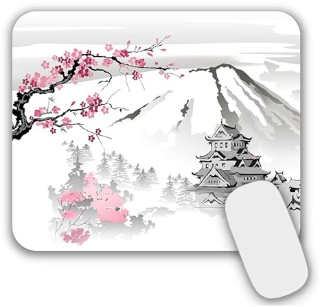 AOKSUNOVA Tapis de Souris Japonais avec Motif de Bureau Petit Design 240 x 200 mm
