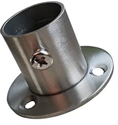 Bride de raccordement en acier inoxydable - Ancrage mural - Support de fixation pour tube intérieur et extérieur (22 mm)