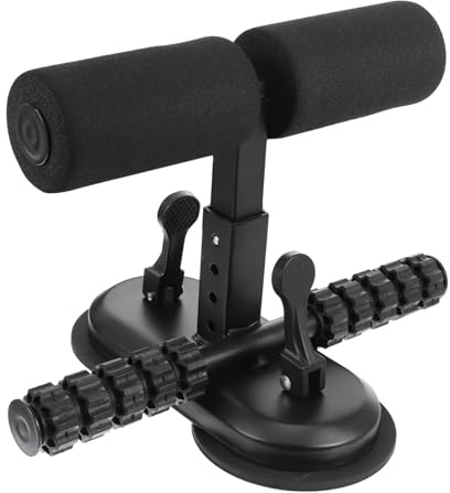 WHAMVOX Sit-up Assist Device Adjustable Suction Height Black for Indoor Fitness Training Abdominal Crunches Aid Suitable for Home Workouts