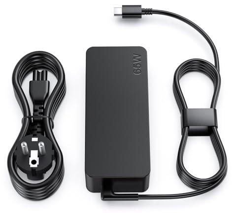 65W für Lenovo USB C Netzteil Laptop Ladekabel für Lenovo ThinkPad T14/T15/L13/L14/L15/E14/E15, X1 Carbon, T470/T480/T490/T590, Yoga 7i/9i/C740/720/730/C930/C940 Ladegerät