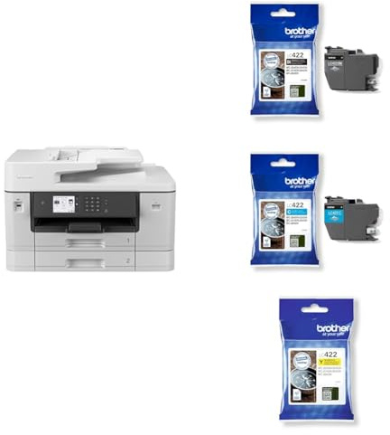 Brother MFC6540DWE Stampante multifunzione inkjet a colori A3 Kit cartucce originali colori LC422BK/C/M/Y fino a 550 pag cad
