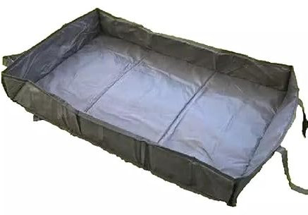 Carp Fishing Roll Up Unhooking Mat WITH SIDES Carry Cradle Black
