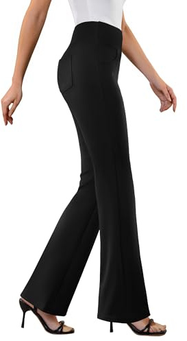 DLOODA Womens Dress Pants Stretchy Work Pants Flare Slacks with 4 Pockets